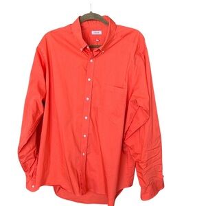 Izod Tangerine Orange Button Down Shirt